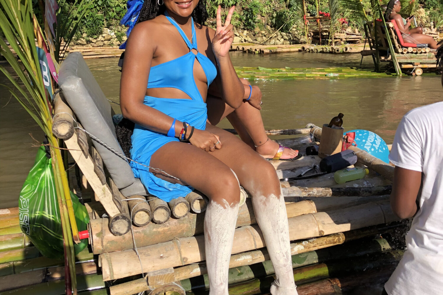 bamboo rafting with limestone massage